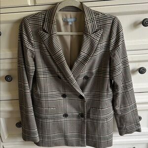 ANTONIO MELANI Black and White Checkered Blazer
